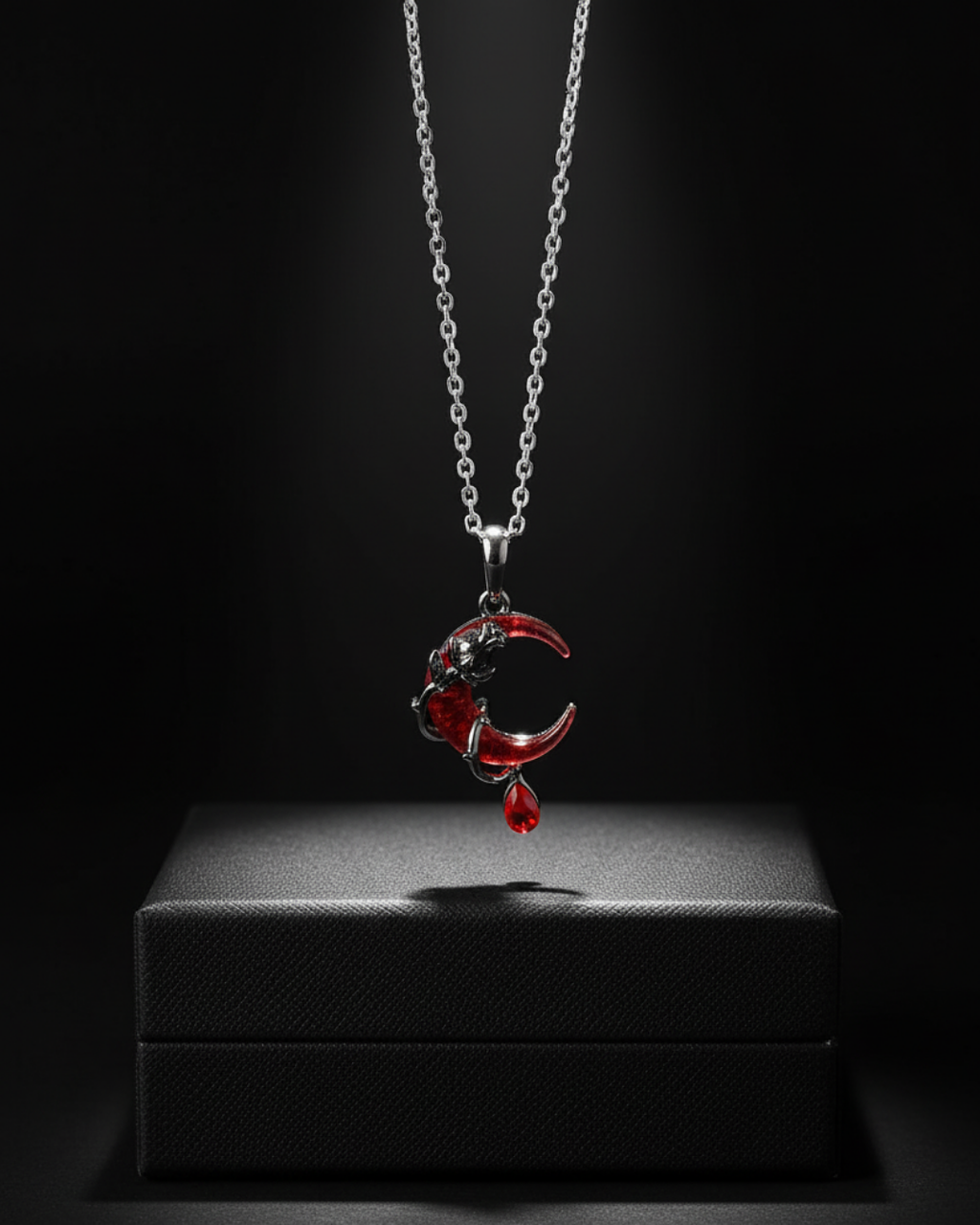 Blood Moon Pendant with Chain
