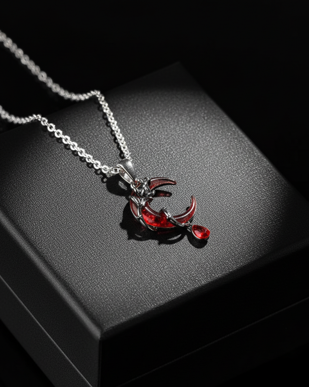 Blood Moon Pendant with Chain