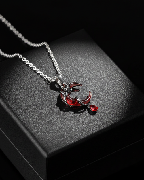 Blood Moon Pendant with Chain