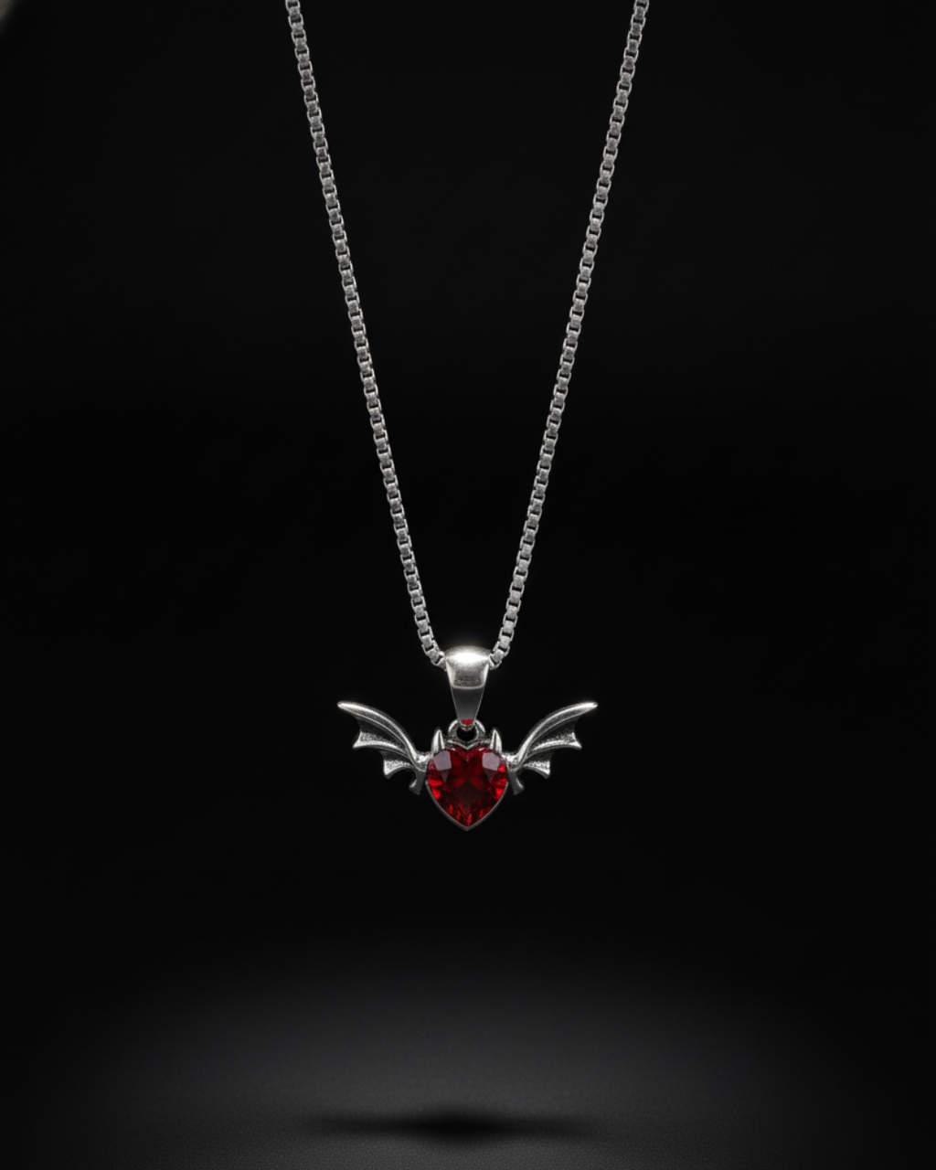 Wicked Heart Pendant with Chain