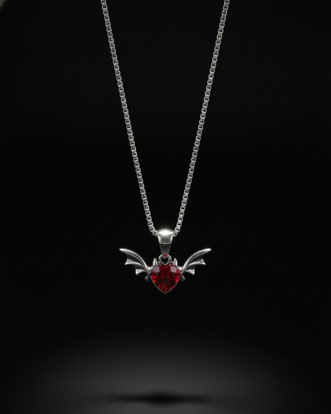 Wicked Heart Pendant with Chain