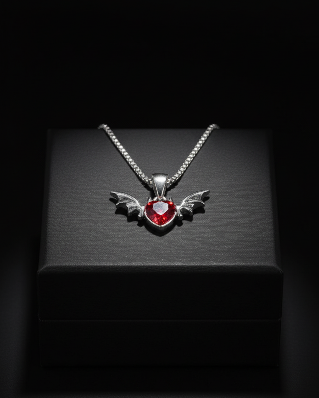 Wicked Heart Pendant with Chain