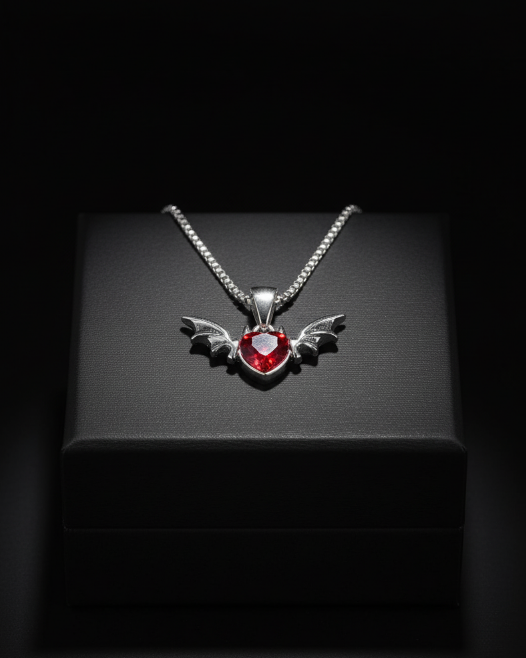 Wicked Heart Pendant with Chain
