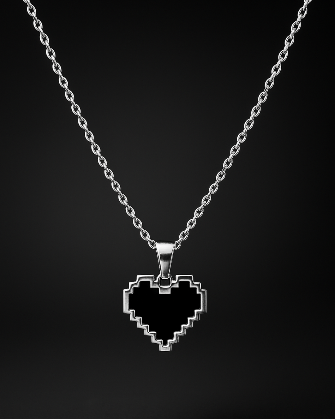 Dead Pixel Pendant with Chain