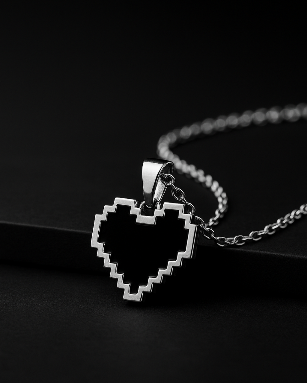 Dead Pixel Pendant with Chain