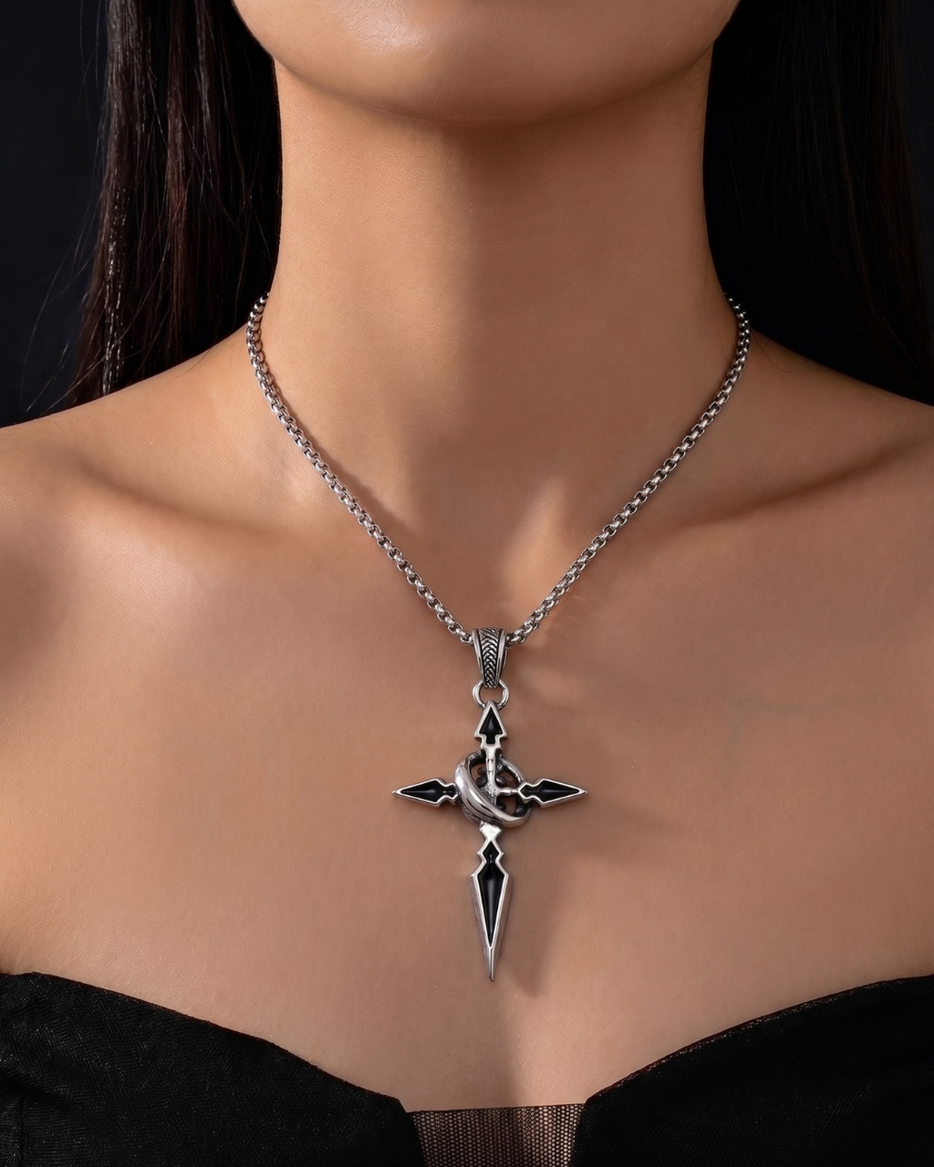 Four Corners Pendant with Chain