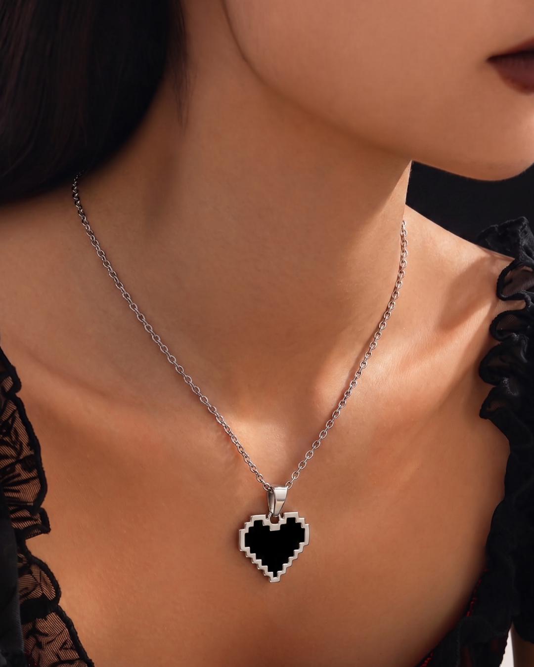 Dead Pixel Pendant with Chain