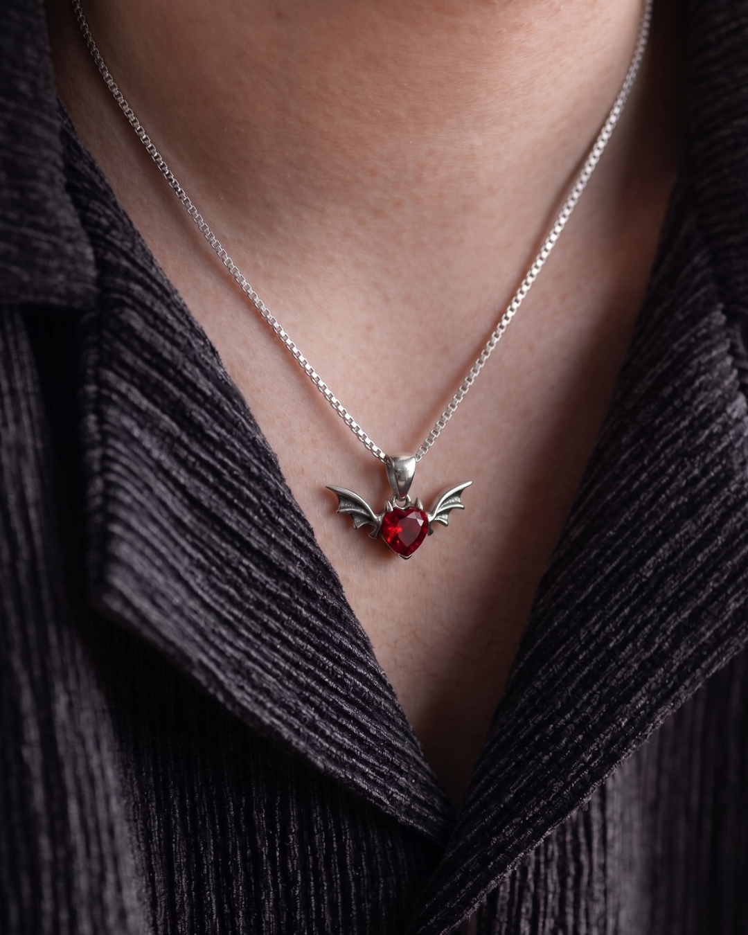 Wicked Heart Pendant with Chain