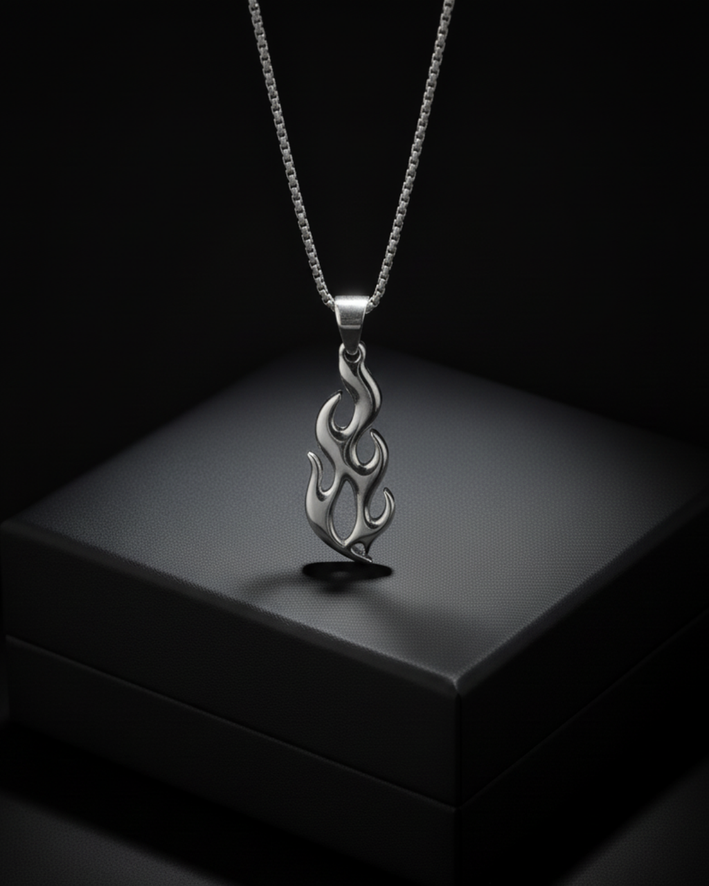 Ghost Flame Pendant with Chain